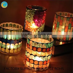 Glass Mosaic Candle Holders thumbnail-1