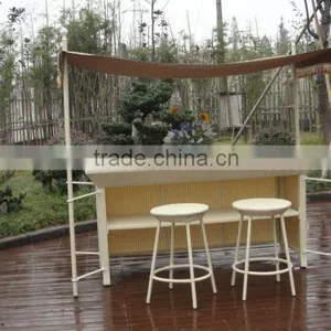 Rattam Patio Bar Furniture With Canopy For Sale thumbnail-4
