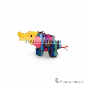 Handmade Fabric Elephant-shape Keychain, Promotional Keychain, Mini Stuffed Animal Keychain thumbnail-1