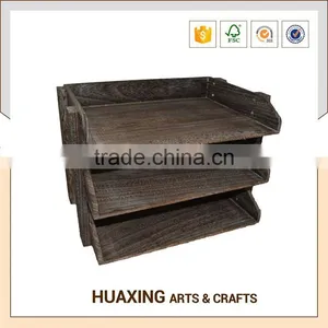 High Quality Solid Wood Shabby Chic Wooden Shelf With Hooks thumbnail-6
