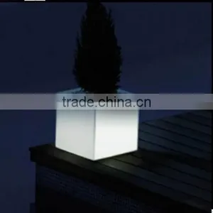 LED Large Garden Flower Pots Blue /led Garden Marble Flower Pot Solar Flower Pot Light for Outdoor thumbnail-4