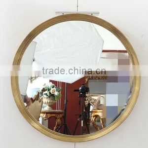 Wall Mounted Mirror In Stainless Steel Frame For Home Decor thumbnail-2