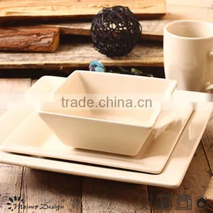 High Quality Square Gray Stoneware Dinnerware Set thumbnail-2
