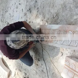 Natural Stone Carved Outdoor Water Fountain With Figure Statue thumbnail-4