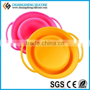 Silicone Folding Bowl, FDA Grade Bowl, Foldable Silicone Dog Bowl thumbnail-1