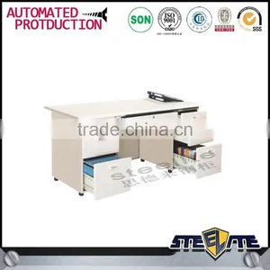 Modern White High Gloss Computer Desk on Sale thumbnail-6