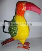 IRON PAINTED WATER CAN BIRD LONG BEEK thumbnail-1