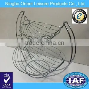 Double Tier Metal Fruit / Vegetables Basket Stand thumbnail-1