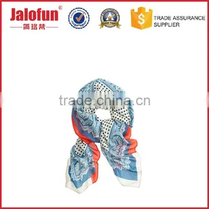 Promotion Gift Custom Silk Screen Printing 55*55 Silk Scarf thumbnail-5