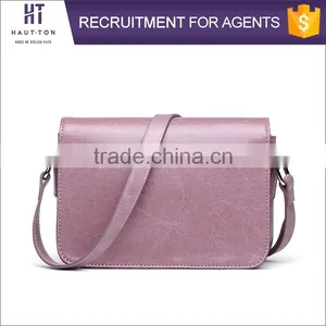 Hot Sale Popular Ladies Genuine Split Cow Leather Bags Wholesale High Quality Women Small Pink Messenger Bag thumbnail-3