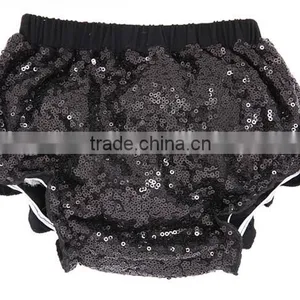 Hot Wholesale Baby Boutique Sequin Bloomers Cotton Children Sequin Shorts Kids Diaper Cover thumbnail-3