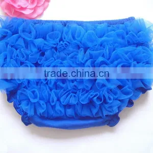 Suitable for All Season 2016 Design for Kids Wholesale Gold Dot Ruffles Baby Organic Cotton Bloomers thumbnail-1