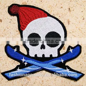 Custom High Quality Embroidered Creative Skulls Patch for Clothes Embroidery Patch Made in China Choose Size/color thumbnail-3