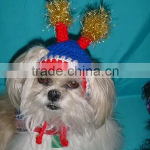 Funny Winter Handmade Knitting Christmas Dog Hat thumbnail-3
