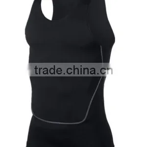 Men's Breathable Sport Vest Sleeveless Compression Tank Top thumbnail-1