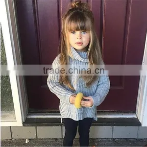 Baby Girl Boy Clothes High Neck Warm Sweater Children Toddler Kids Poloneck Turtleneck Winter Autumn Pullover Knit Loose Top thumbnail-2