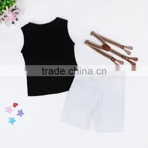 Hot Sell Baby Clothes Sets Cool Boy 2 Pcs Overall Suit for Kid's Summer Infant Garment Wholesale Children's Boutique Clothing thumbnail-3