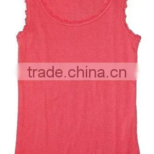 Ladies Blank Color Sleeveless Tops/tank Tops thumbnail-1