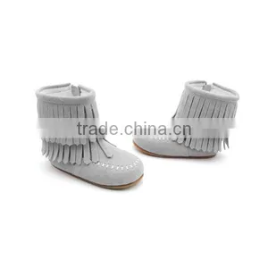Snow Boots Grey Suede Kids Fashion Winter Boots thumbnail-2
