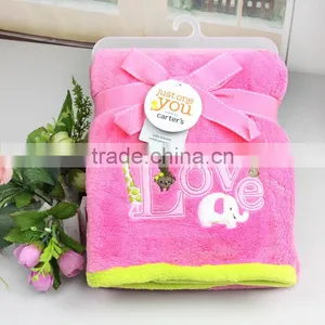 High Quality 100% Polyester Coral Fleece Knitted Baby Blanket thumbnail-3