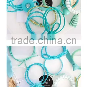 2017 Hot Sale Turquoise Knotted Hair Tie Set thumbnail-2
