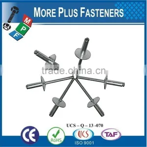 Made in Taiwan Aluminum Large Flange Anodized Stainless Steel Blind Rivet thumbnail-3