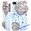 3D Bling Rose Flower Diamond Case for IPhone 4/iPhone 4S (White) thumbnail-1