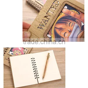 One Piece Luffy Cartoon Wooden Birthday Gift Anime Notebook For Student thumbnail-2