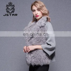 New Fashion Winter Cashmere Coat Ladies Slim Lady Wool Short Coat With Lambs Wool thumbnail-1