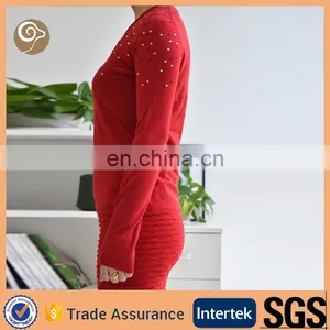 Women Wholesale With Beading Cashmere Knit Sweater thumbnail-2