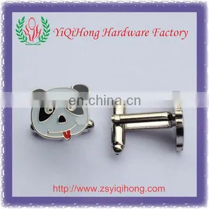 Cute Panda Silver Metal Cufflink thumbnail-1