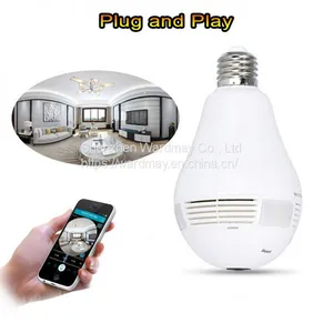 Wdm Security 360 Panoramic Camera 3.0MP Resolution Smart Home WiFi Lighting Bulb IP Camera thumbnail-4
