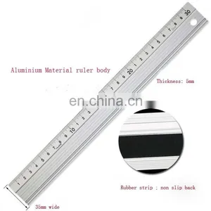 Customized Aluminium Multifunction Safety Cutting and Measuring Ruler thumbnail-1