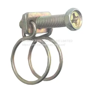 Galvanized Steel W1 Double Wire Hose Clamp thumbnail-1