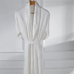 Eliya L Size Velour Cloth Hotel Bathrobe Hooded 100% Cotton Bathrobe for Men thumbnail-1