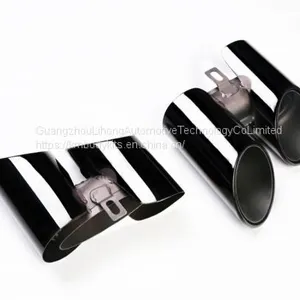 Km for Panamera GTS Style 971 2017-up Exhaust Tip Exhaust Pipes Muffler Tips Tail Pipe Black Titanium thumbnail-3