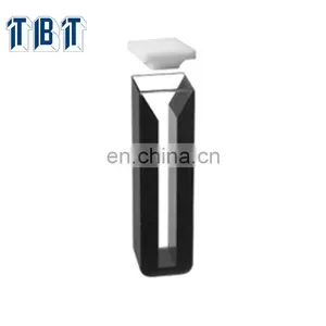 Cuvettes for Lab Spectrophotometer Cuvette 10mm Path Length Durable Q-24 Semi-Micro Cell With Black Walls and With Lids thumbnail-2