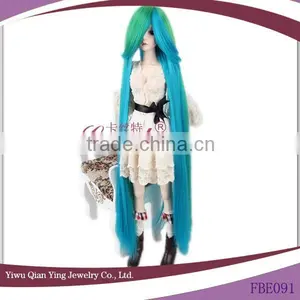 Hot Blue Ombre Small Doll Long Wigs for Wholesale thumbnail-1