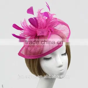 2015 New Style Wedding Paty Sinamay Feather Fascinator Hat thumbnail-1