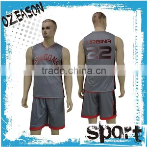 Custom College Team Basketball Uniforms Dye Sublimated Basketball Jersey/uniform Reversible thumbnail-1