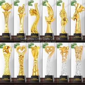 Custom Logo Resin Trophy Gold Black Creative Trophy 3 Buyers thumbnail-2