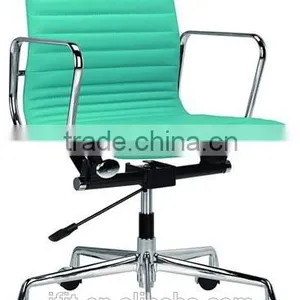 New Product Yellow Leather Office Chair No Swivel/Swivel Office Chair No Wheels thumbnail-5