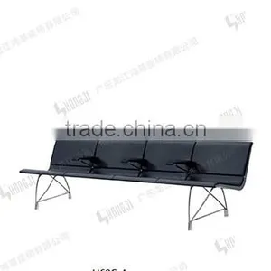 Leather Aluminum Alloy Waiting Bench Chair for Shopping Mall H60C-L thumbnail-4