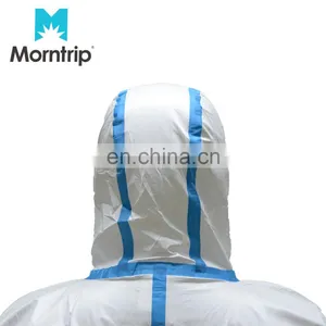 White List Factory Wholesale Price Affordable Industrial Use Clothing Chemical Coverall With Zipper and Custom Service thumbnail-5