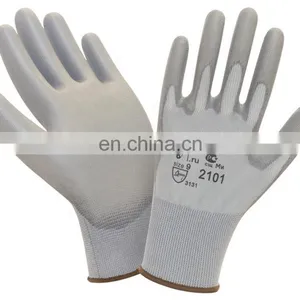 Copper Mixed Carbon Nylon Lining ESD Safe Glove Anti Static PU Finger Top Coated Work Gloves thumbnail-3