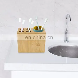 Cheap Price High Quality Bamboo Toothbrush Holder Rack For Bathroom thumbnail-2