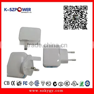 2016 G-series 10W K- 052000 Universal 5v 2a Charger Wall Mount CE UL GS Approved With US AU EU Plug With CE UL GS thumbnail-1