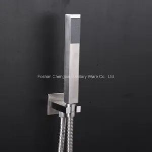 Concealed LED Square Shower Head With Shower Arm Shower Mixer 304 Stainless Steel Showerhead thumbnail-5