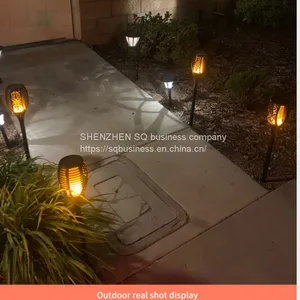 12 LED MINI Torch Lights Flame Effect Light Realistic Dancing Flames Lamp Solar Torch Light With Flickering Flame thumbnail-5