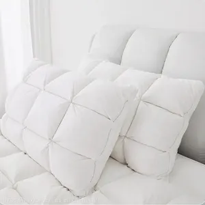 100% Cotton Fabric Bread Lattice Goose Feather Pillow thumbnail-2